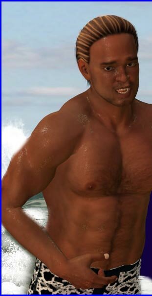 Hunky surfer gets naked and strokes his thick dick for the ladies