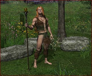 muscular elf strokes cock for the ladies