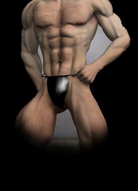 3d male body builder gets nude